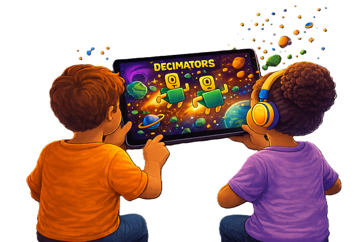 Kids playing Decimators